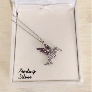 Stirling silver Swarovski elements necklace.